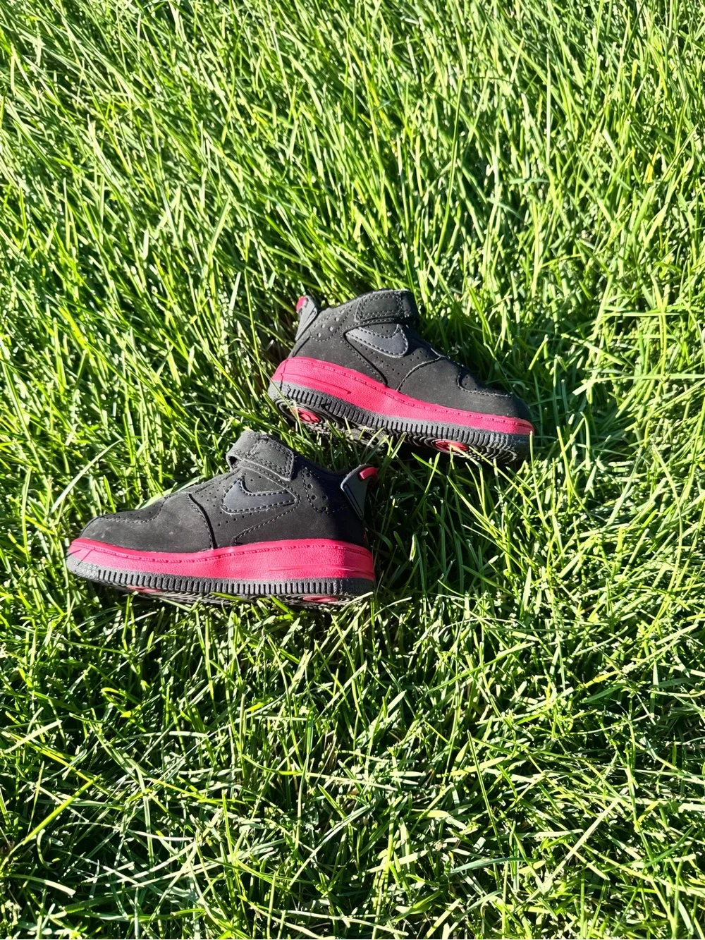 Jordan Fusion 6 Toddler Shoes Size 6C Black Red